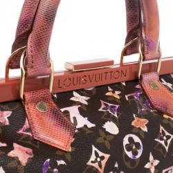 Pre Owned Louis Vuitton Limited Edition Richard Prince Monogram Watercolor Aquarelle Papillon Frame Bag