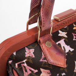 Pre Owned Louis Vuitton Limited Edition Richard Prince Monogram Watercolor Aquarelle Papillon Frame Bag