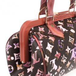 Pre Owned Louis Vuitton Limited Edition Richard Prince Monogram Watercolor Aquarelle Papillon Frame Bag