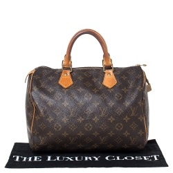 Pre Owned Louis Vuitton Monogram Canvas Speedy 30 Bag