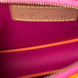 Pre Owned Louis Vuitton Fluo Rose Monogram Vernis Robert Wilson Lexington Pochette Bag