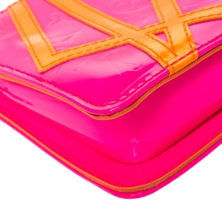 Pre Owned Louis Vuitton Fluo Rose Monogram Vernis Robert Wilson Lexington Pochette Bag