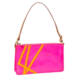 Pre Owned Louis Vuitton Fluo Rose Monogram Vernis Robert Wilson Lexington Pochette Bag