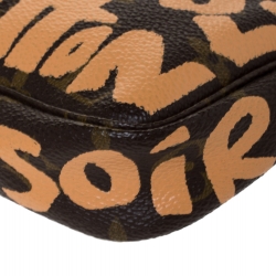 Pre Owned Louis Vuitton Monogram Canvas Limited Edition Stephen Sprouse Graffiti Pochette Accessoires