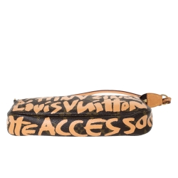 Pre Owned Louis Vuitton Monogram Canvas Limited Edition Stephen Sprouse Graffiti Pochette Accessoires