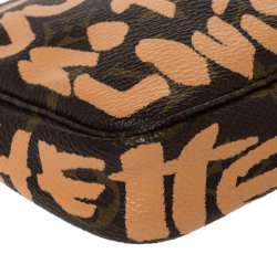 Pre Owned Louis Vuitton Monogram Canvas Limited Edition Stephen Sprouse Graffiti Pochette Accessoires