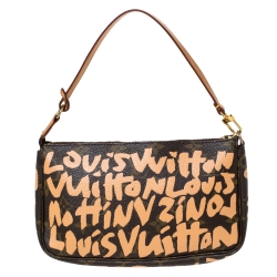 Pre Owned Louis Vuitton Monogram Canvas Limited Edition Stephen Sprouse Graffiti Pochette Accessoires