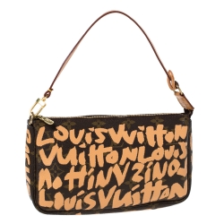 Pre Owned Louis Vuitton Monogram Canvas Limited Edition Stephen Sprouse Graffiti Pochette Accessoires