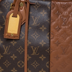 Pre Owned Louis Vuitton Bordeaux Monogram Canvas and Leather Limited Edition Blocks Zipped Bag
