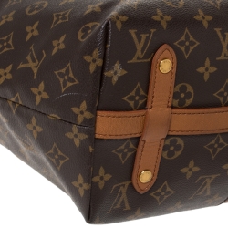 Pre Owned Louis Vuitton Bordeaux Monogram Canvas and Leather Limited Edition Blocks Zipped Bag