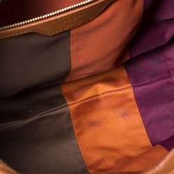 Pre Owned Louis Vuitton Bordeaux Monogram Canvas and Leather Limited Edition Blocks Zipped Bag