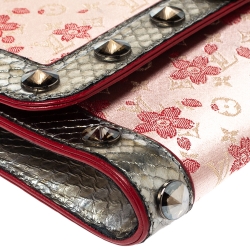 Pre Owned  Louis Vuitton Red Cherry Blossom Monogram Satin Limited Edition Takashi Murakami Bag