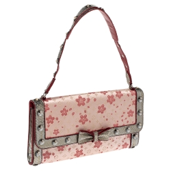 Pre Owned  Louis Vuitton Red Cherry Blossom Monogram Satin Limited Edition Takashi Murakami Bag