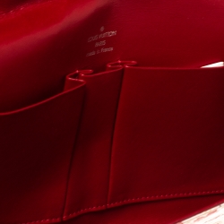 Pre Owned  Louis Vuitton Red Cherry Blossom Monogram Satin Limited Edition Takashi Murakami Bag
