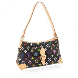 Pre Owned Louis Vuitton Monogram Multicolore Black Eliza Shoulder Handbag