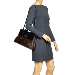 Pre Owned Louis Vuitton Black Monogram Canvas Venus Bag                   