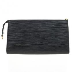 مملوكة مسبقًا Louis Vuitton Black Epi Leather Pochette Accessoires
