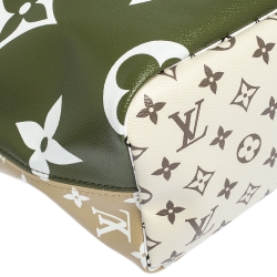 Louis Vuitton Khaki Giant Monogram Canvas Neverfull MM Bag