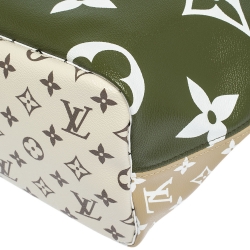 Louis Vuitton Khaki Giant Monogram Canvas Neverfull MM Bag