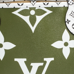 Louis Vuitton Khaki Giant Monogram Canvas Neverfull MM Bag