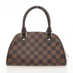 Pre Owned Louis Vuitton Damier Ebene Ribera PM Satchel Handbag