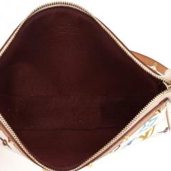 Pre Owned Louis Vuitton White Multicolore Pochette Accessoires