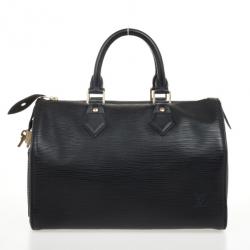 Pre Owned Louis Vuitton Black Epi Speedy 30