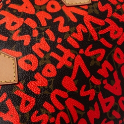 مملوكة مسبقًا Louis Vuitton Monogram Canvas Neon Orange Graffiti Stephen Sprouse Speedy 30 Bag