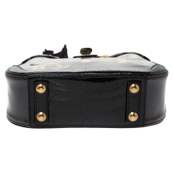 مملوكة مسبقًا Louis Vuitton Black Alligator and Monogram Charms Linda Scarf Bag