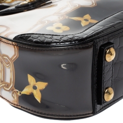 مملوكة مسبقًا Louis Vuitton Black Alligator and Monogram Charms Linda Scarf Bag