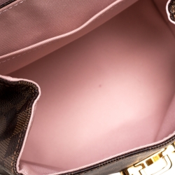 Pre Owned حقيبة ظهر لوي فيتون "كلابتون" كانفاس دامييه إيبني وردي فاتح