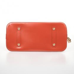Pre Owned Louis Vuitton Orange Vernis Alma GM
