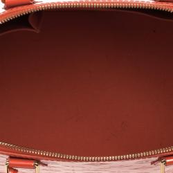 Pre Owned Louis Vuitton Orange Vernis Alma GM