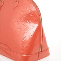 Pre Owned Louis Vuitton Orange Vernis Alma GM
