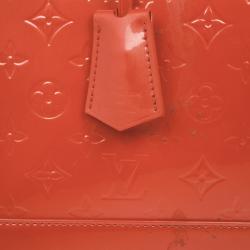 Pre Owned Louis Vuitton Orange Vernis Alma GM