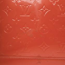 Pre Owned Louis Vuitton Orange Vernis Alma GM