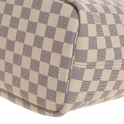 Pre Owned Louis Vuitton Damier Azur Canvas Neverfull MM Bag