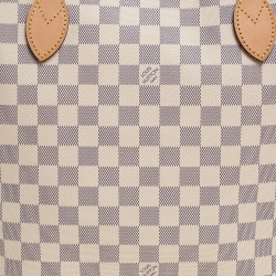 Pre Owned Louis Vuitton Damier Azur Canvas Neverfull MM Bag