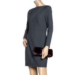 مملوكة مسبقًا حقيبة كلتش لوي فيتون سوب جلد لامع عنابية