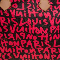 Pre Owned Louis Vuitton Pink Monogram Canvas Graffiti Stephen Sprouse Speedy 30 Bag