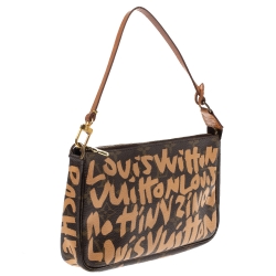 Pre Owned Louis Vuitton Monogram Canvas Limited Edition Stephen Sprouse Graffiti Pochette Accessoires