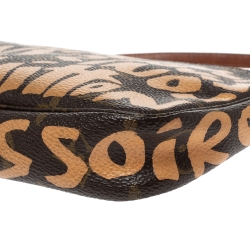 Pre Owned Louis Vuitton Monogram Canvas Limited Edition Stephen Sprouse Graffiti Pochette Accessoires