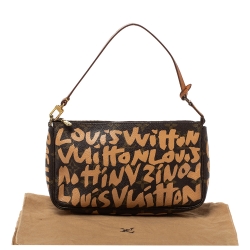 Pre Owned Louis Vuitton Monogram Canvas Limited Edition Stephen Sprouse Graffiti Pochette Accessoires