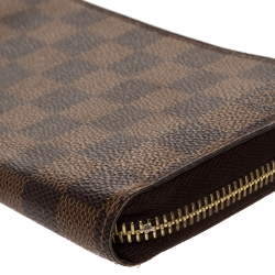 مملوكة مسبقًا Louis Vuitton Damier Ebene Canvas Zippy Wallet