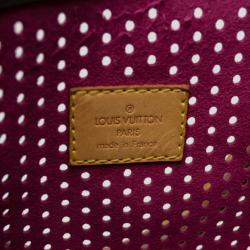 Pre Owned Louis Vuitton Fuchsia Perforated Speedy 30 Bag Limited Edition