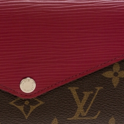 Pre Owned Louis Vuitton Carmine Monogram Canvas and Epi Leather Marie-Lou Wallet