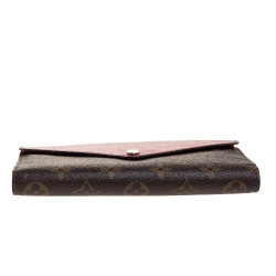 Pre Owned Louis Vuitton Carmine Monogram Canvas and Epi Leather Marie-Lou Wallet