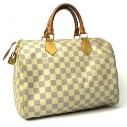 Pre Owned Louis Vuitton Damier Azur Speedy 30