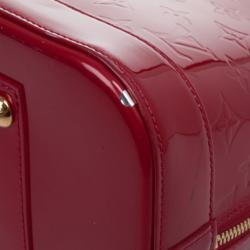 Pre Owned Louis Vuitton Red Monogram Vernis Alma MM