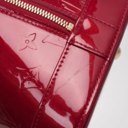 Pre Owned Louis Vuitton Red Monogram Vernis Alma MM
